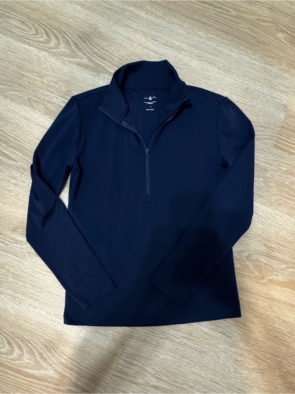 Lou & Grey Navy Quarter-Zip Long Sleeve Pullover - Picture 2 of 3